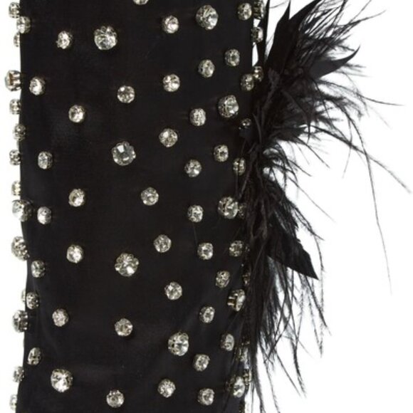 NEW AZALEA WANG Blaise Rhinestone Stiletto Booties black for women 264tn - Picture 10 of 14